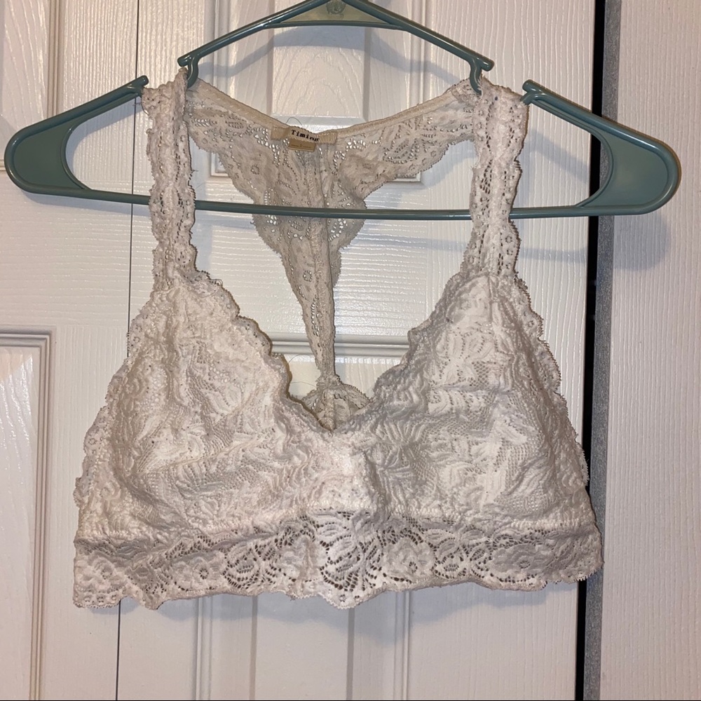 White lace bralette
